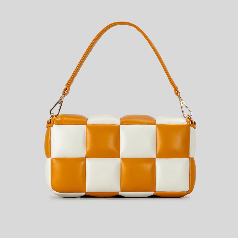 Checkerboard Flap Shoulder Bag - Image 2