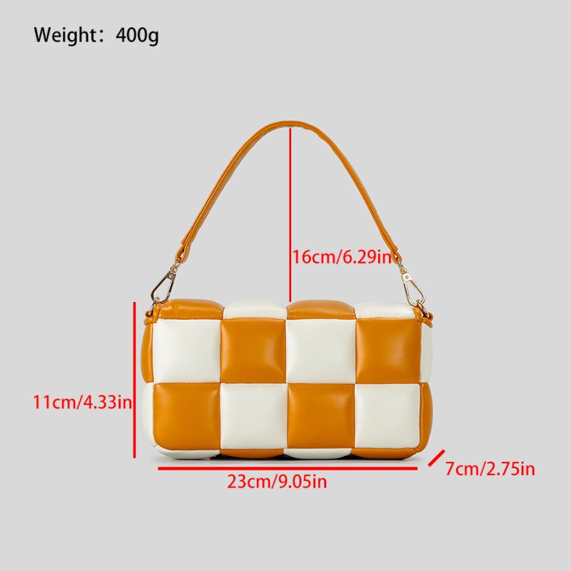 MOMOCOLOR Checkerboard Flap Shoulder Bag 2