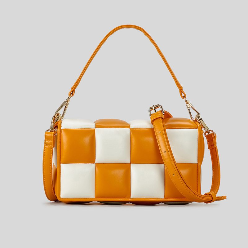 Checkerboard Flap Shoulder Bag