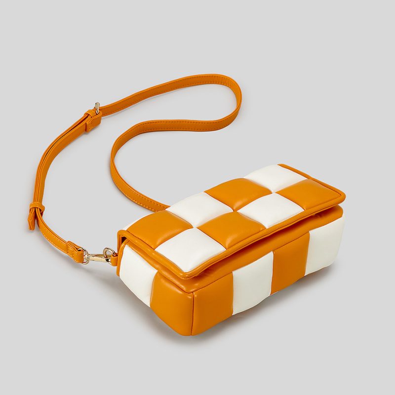 Checkerboard Flap Shoulder Bag - Image 5