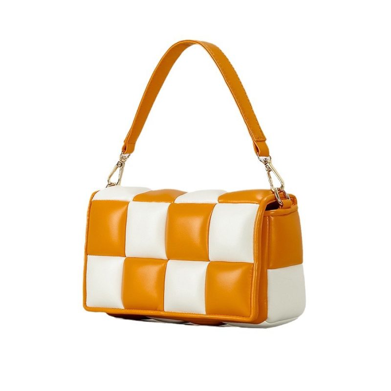 Checkerboard Flap Shoulder Bag - Image 8