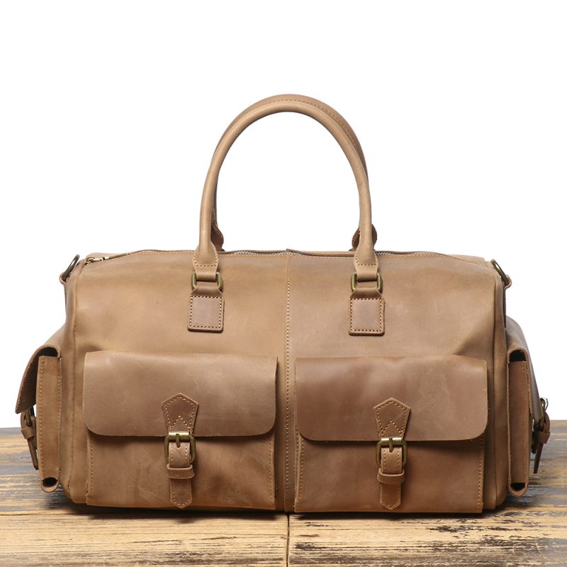 Crazy Horse Leather Men Travel Bag - Image 2