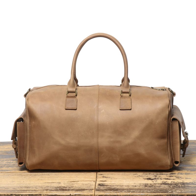 Crazy Horse Leather Men Travel Bag - Image 4