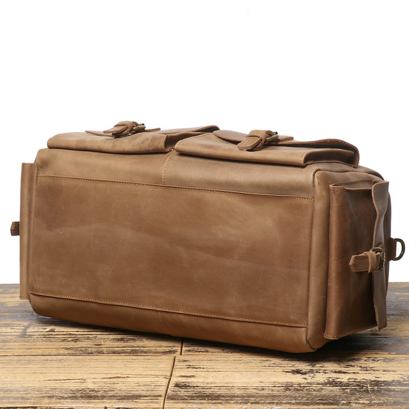 Crazy Horse Leather Men Travel Bag - Image 5