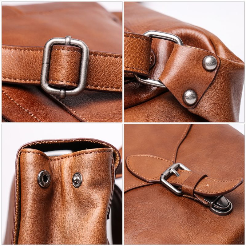 MOMOCOLOR Genuine Leather Backpack 5