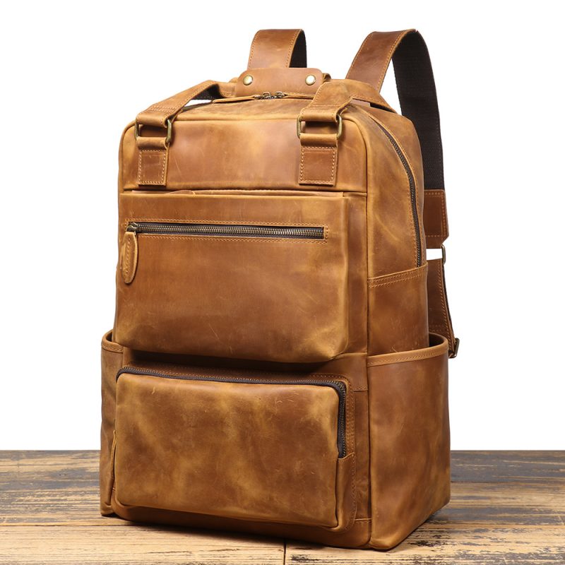 Genuine Leather Multifunctional Backpack - Image 3