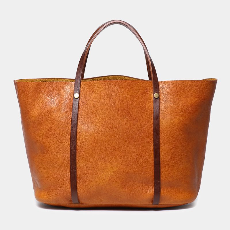 MOMOCOLOR Genuine Leather Tote Bag 6