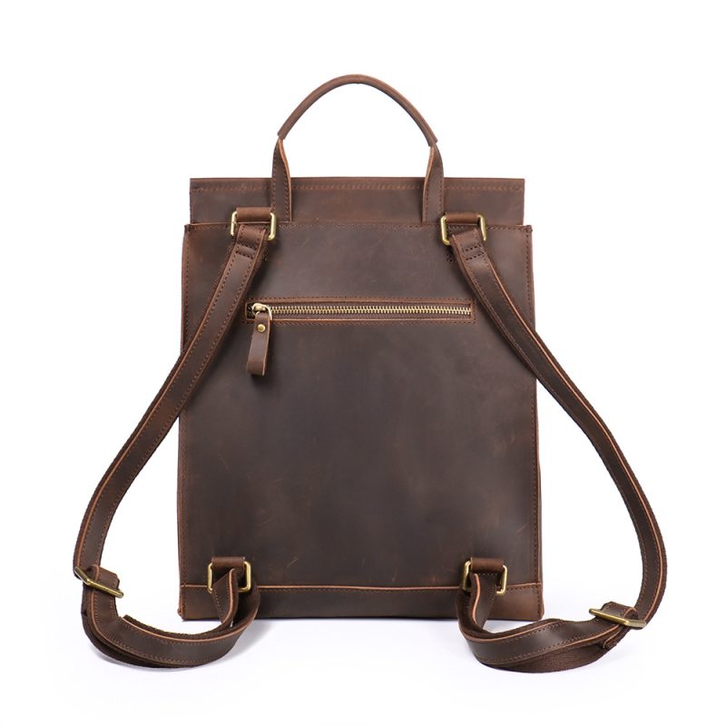 MOMOCOLOR Leather Laptop Backpack 4