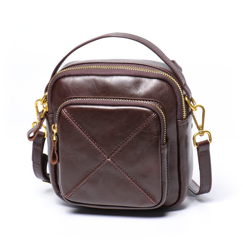 MOMOCOLOR Leather sSmall Square Bag 1