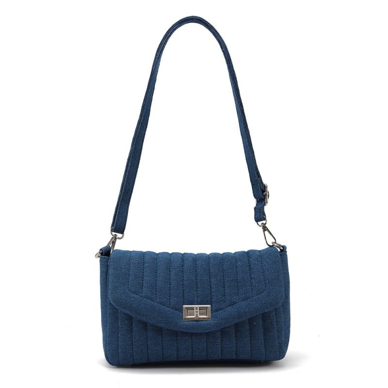 momocolor Denim Quilted Crossbody Bag 3