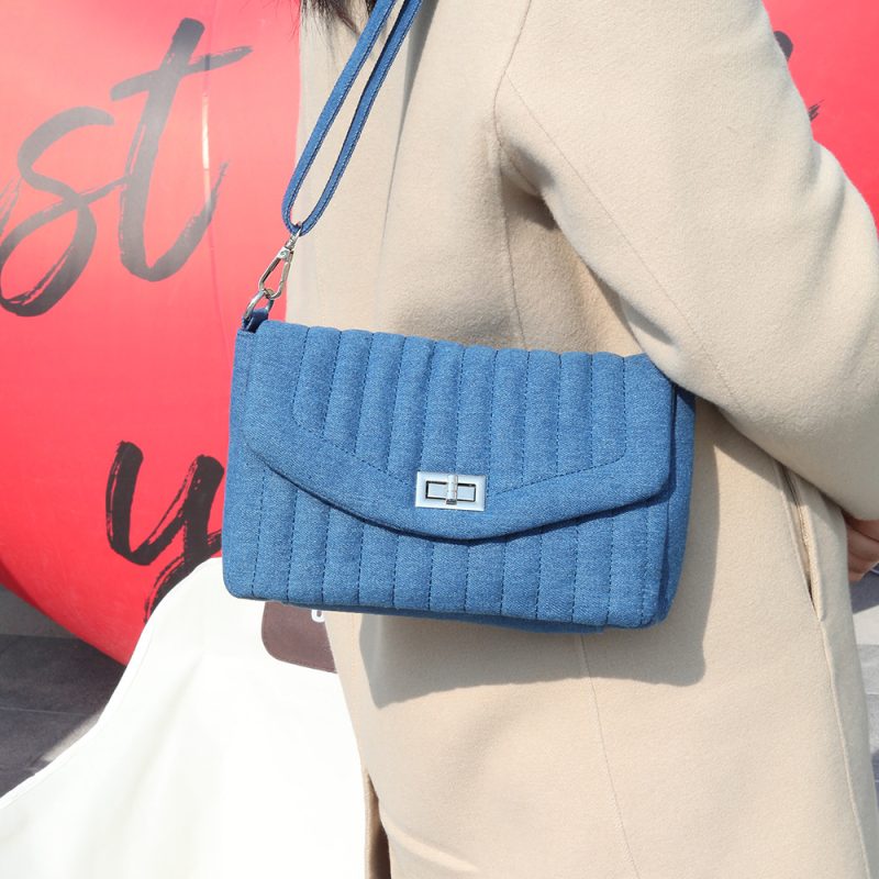 momocolor Denim Quilted Crossbody Bag 6