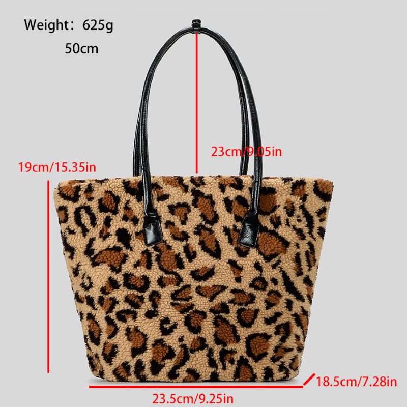 momocolor Furry Leopard Tote Bag 3