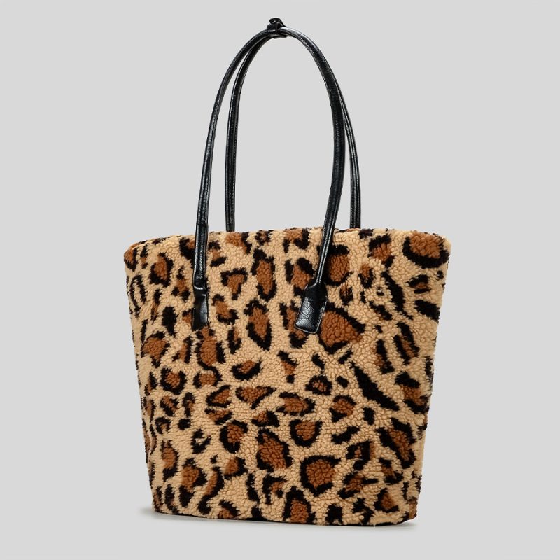 momocolor Furry Leopard Tote Bag 5