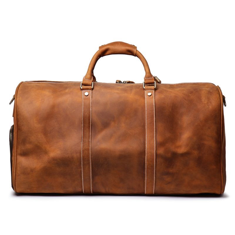 momocolor Men Genuine Leather Travel Bag 6