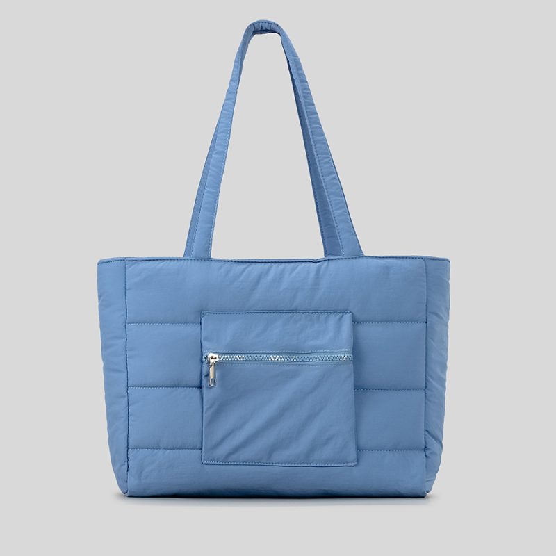 momocolor Quilted Nylon Padden Puffy Tote Bag 5