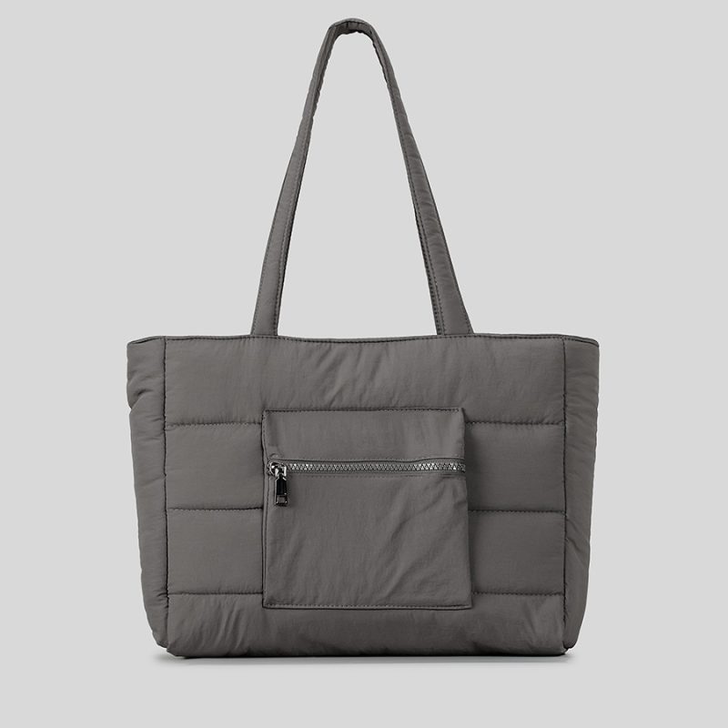 momocolor Quilted Nylon Padden Puffy Tote Bag 6