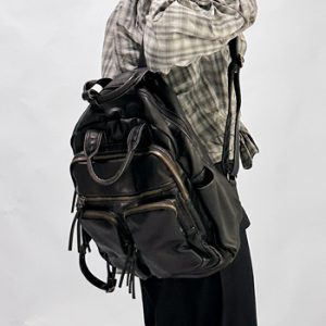 leather backpack